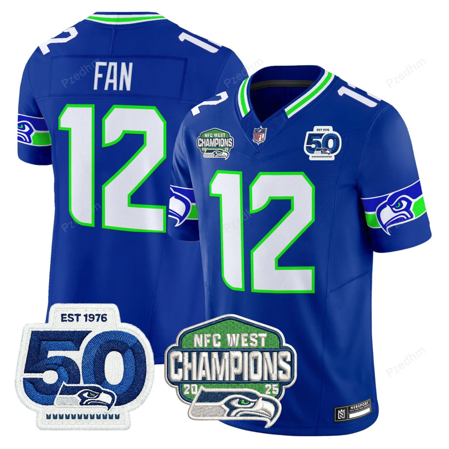Seattle Seahawks NFC West Division Champions Vapor Limited Jersey V2 - All Stitched