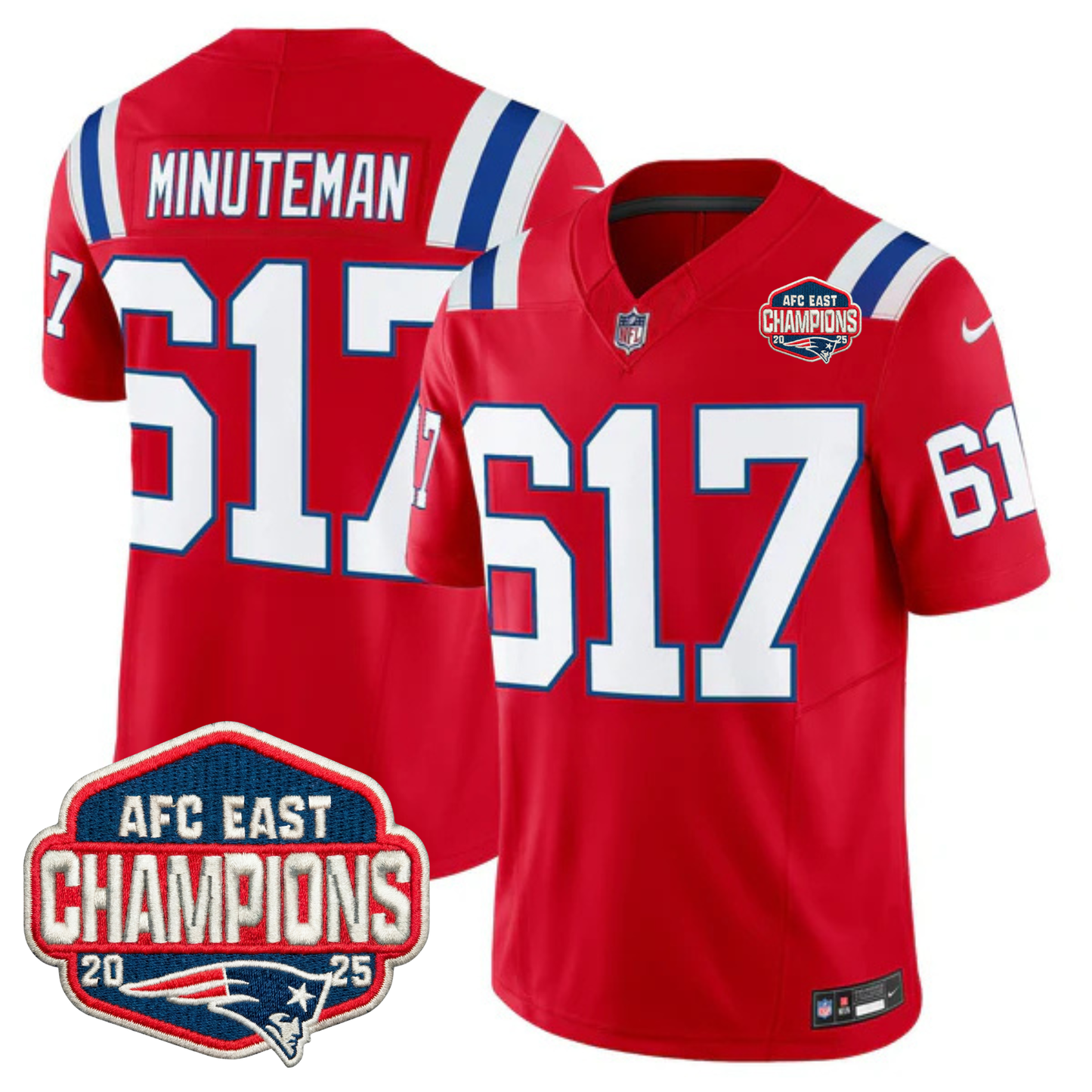NE AFC East Champions Throwback Vapor Limited Jersey V2 - All Stitched