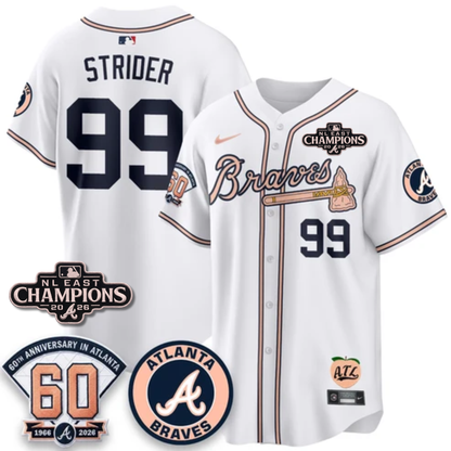 ATL 2026 NL East Champs Peach Edition - Stitched