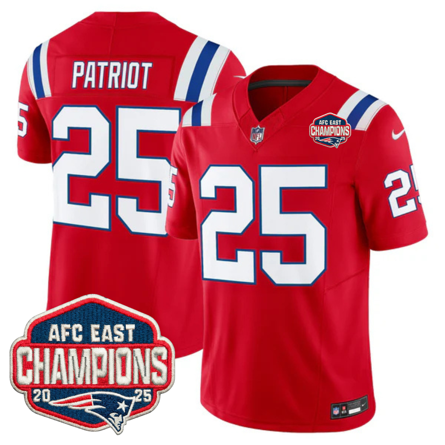 NE AFC East Champions Throwback Vapor Limited Jersey V2 - All Stitched