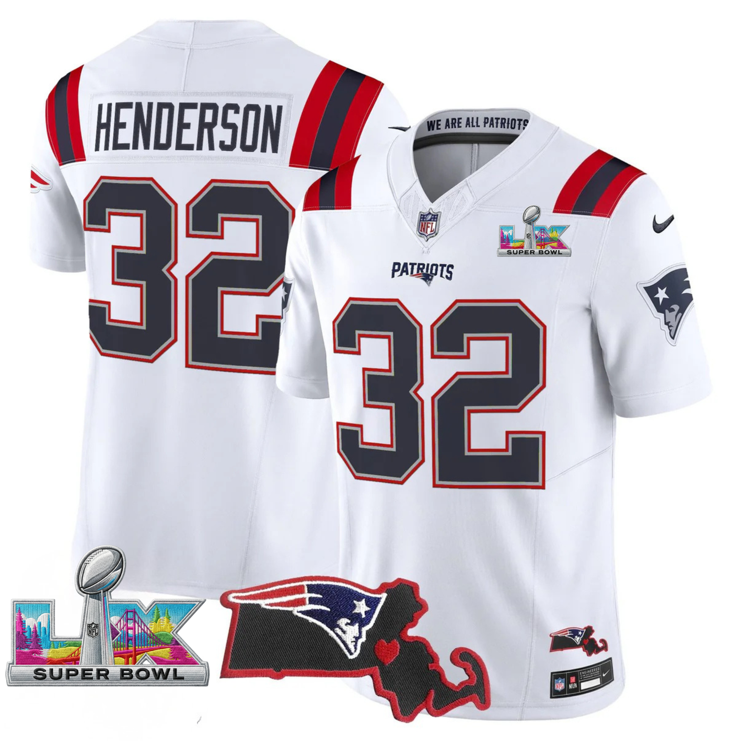 Women's NE SB LX Game Patch Vapor Limited Jersey - All Stitched