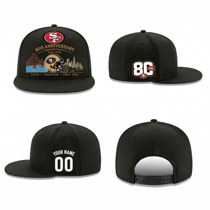 SF 80th Anniversary Personalized Snapback Cap - Printed V2