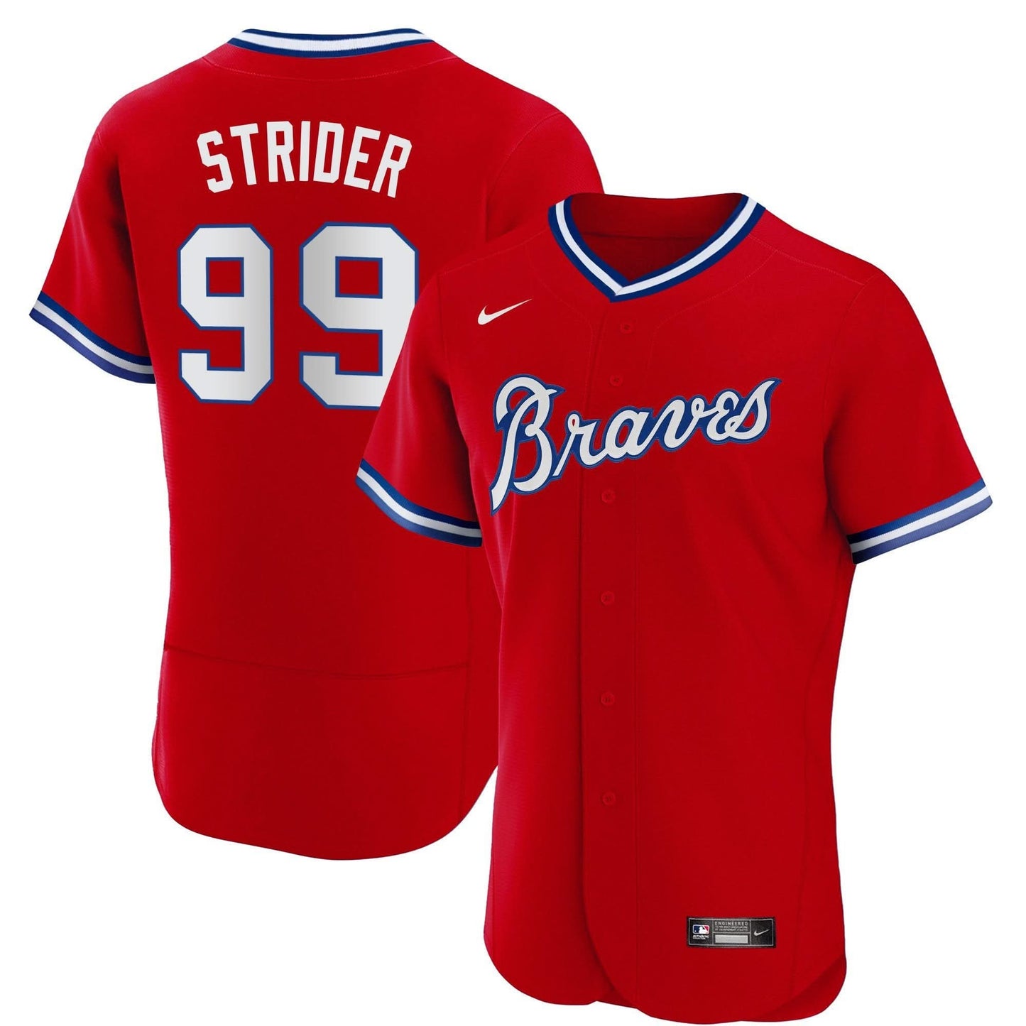 Atlanta Braves Throwback 1974 - 1982 Flex Base Jersey - All Stitched