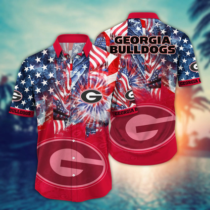 Georgia Bulldogs - Hawaii Shirt For Fans, Summer Football Shirts