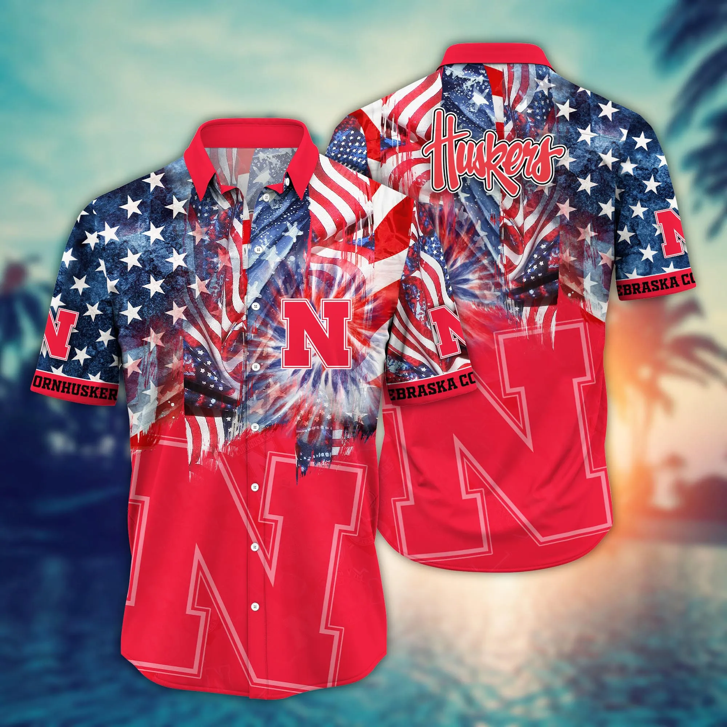 Nebraska Cornhuskers - Hawaii Shirt For Fans, Summer Football Shirts