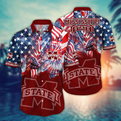 Mississippi State Bulldogs - Hawaii Shirt  For Fans, Summer Football Shirts