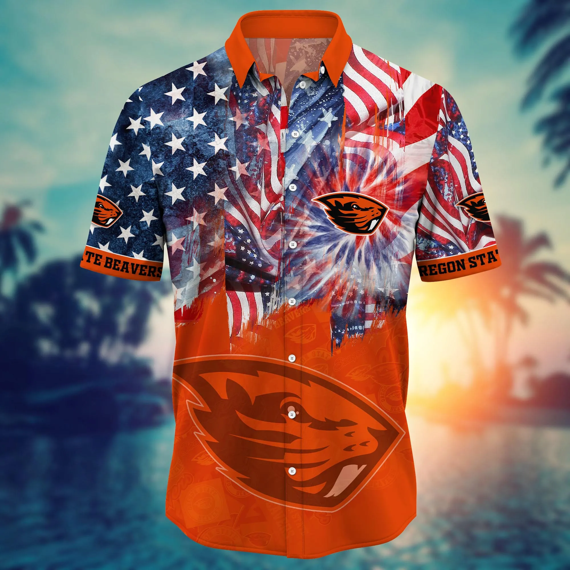 Oregon State Beavers - Hawaii Shirt  For Fans, Summer Football Shirts VT-HW001