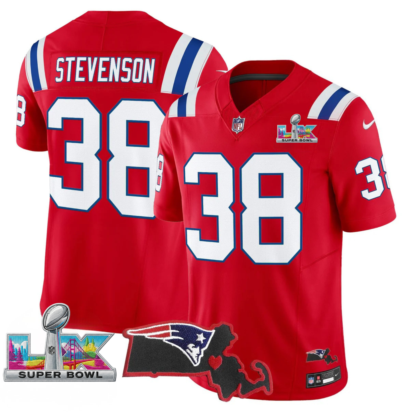 Women's NE SB LX Game Patch Vapor Limited Jersey - All Stitched