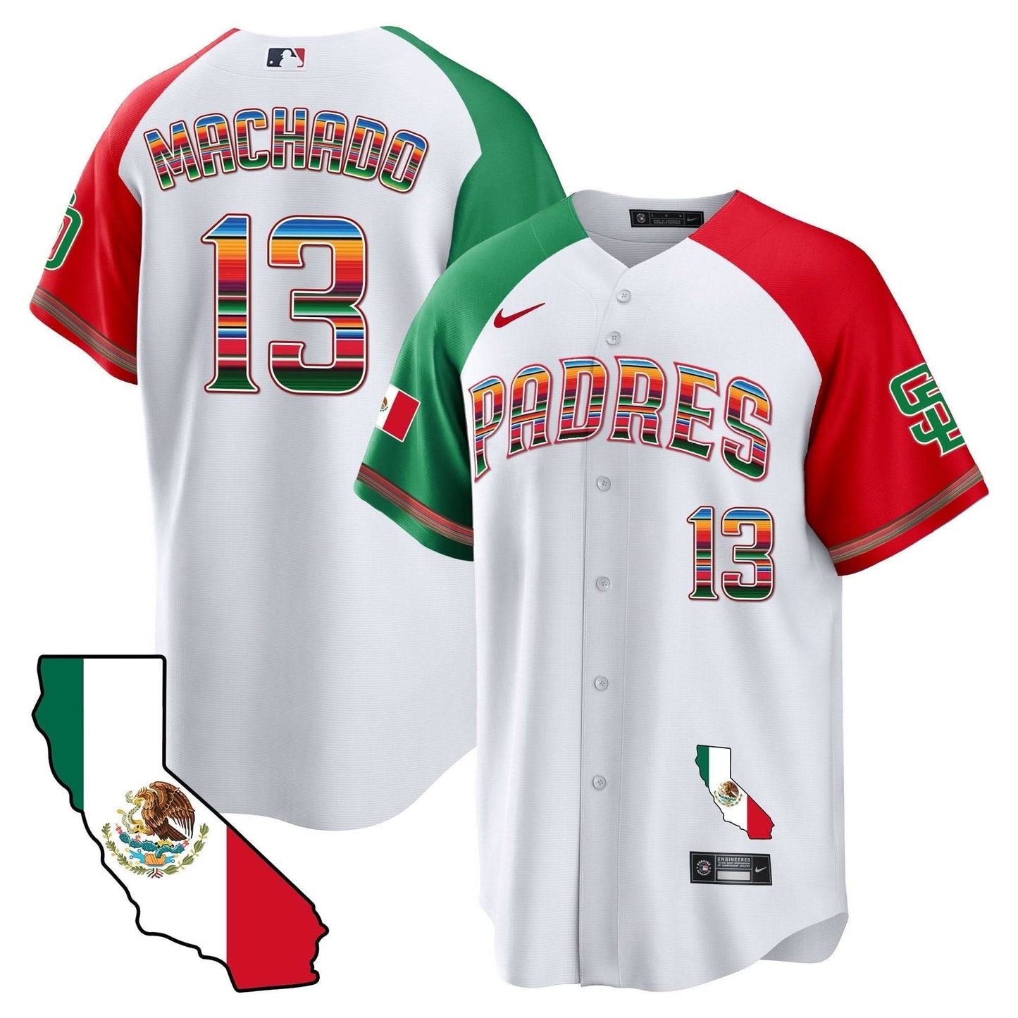 Padres California Map Cool Base Jersey - All Stitched