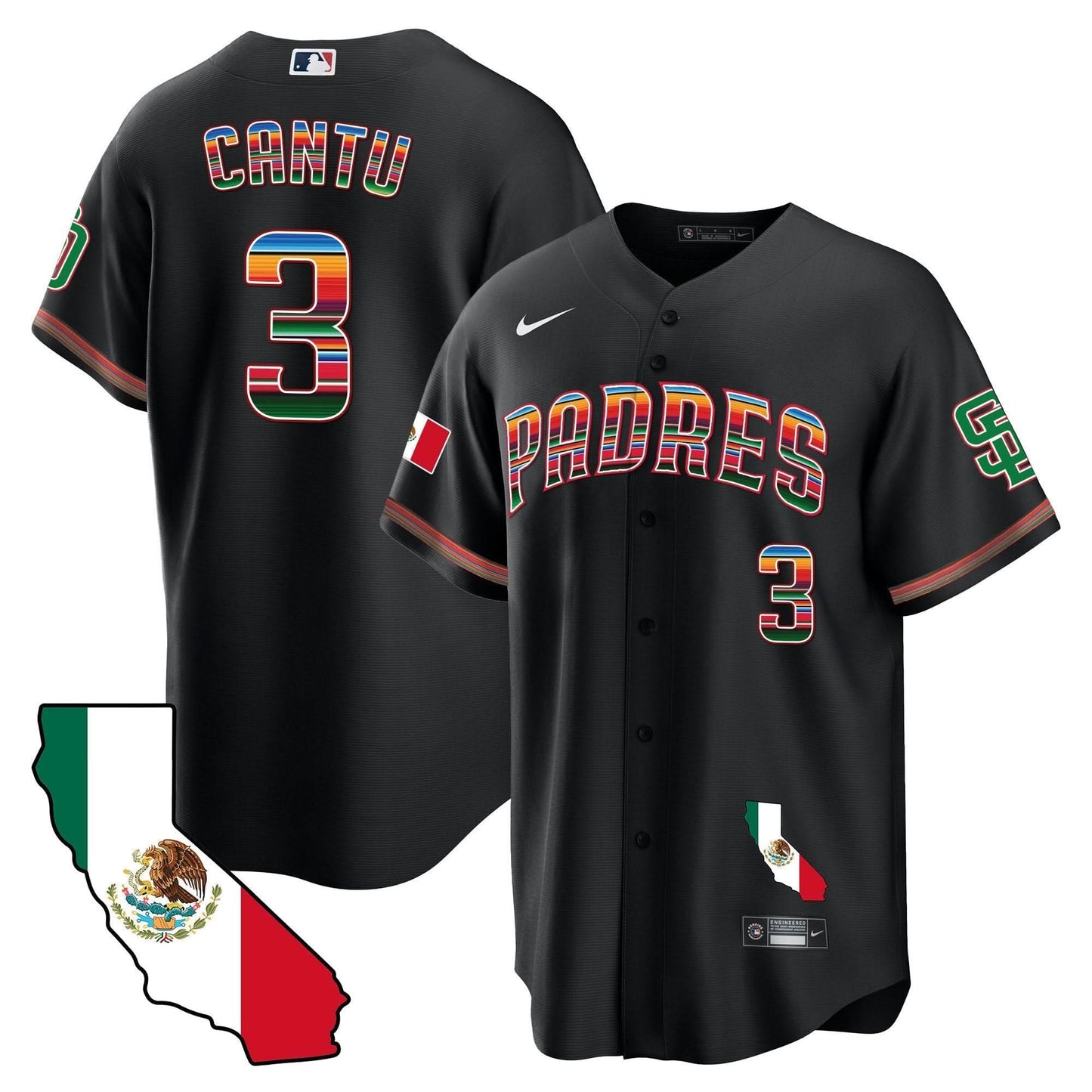 Padres California Map Cool Base Jersey - All Stitched