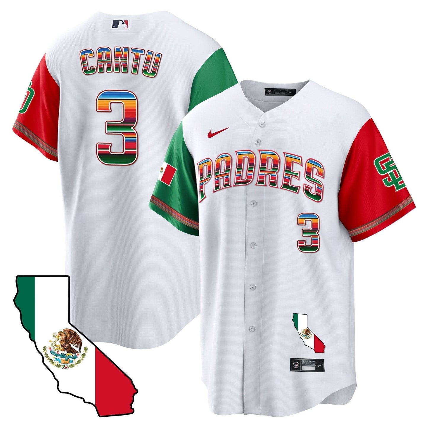 Padres California Map Cool Base Jersey - All Stitched