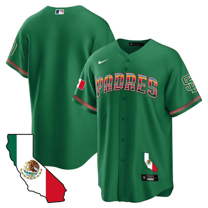 Padres California Map Cool Base Jersey - All Stitched
