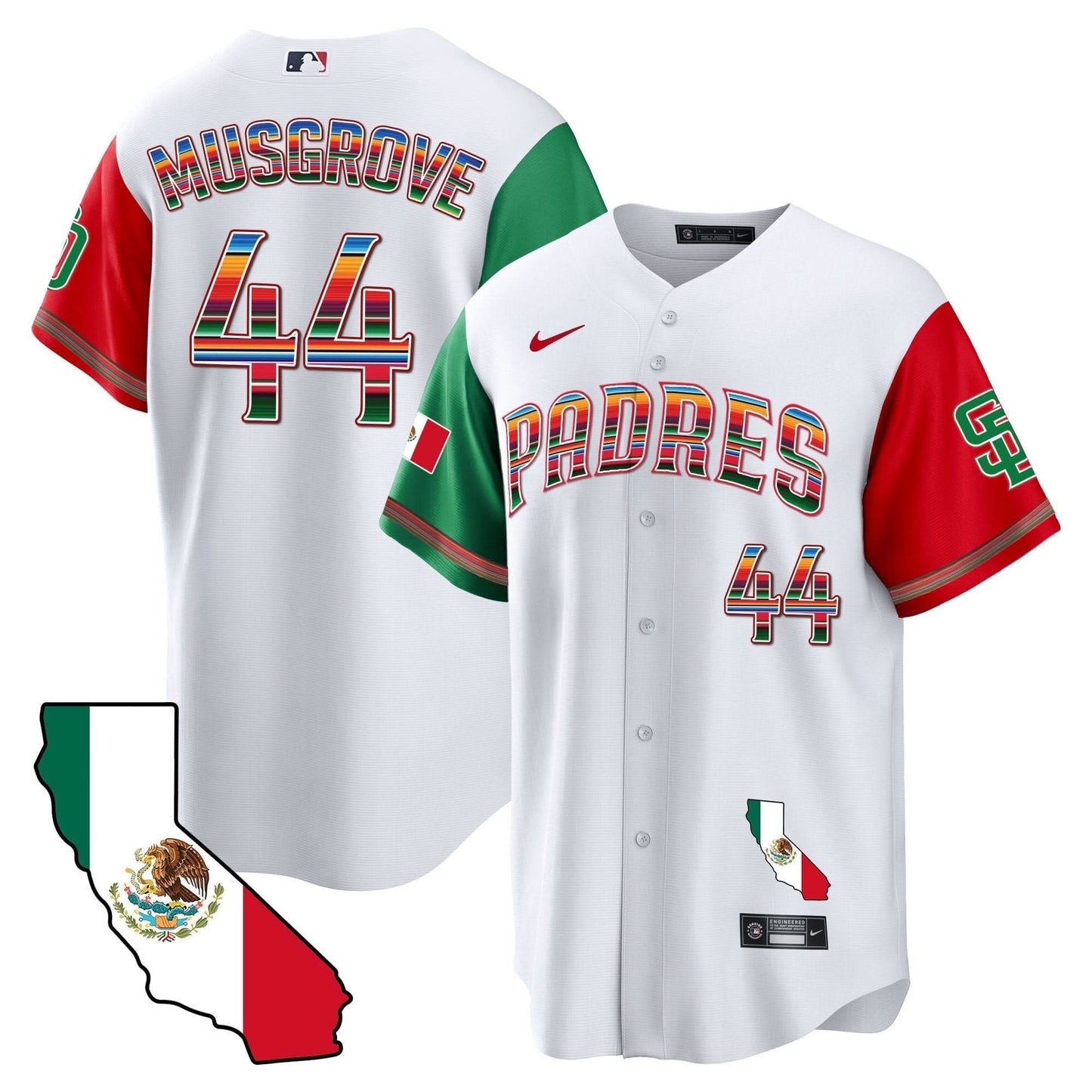 Padres California Map Cool Base Jersey - All Stitched