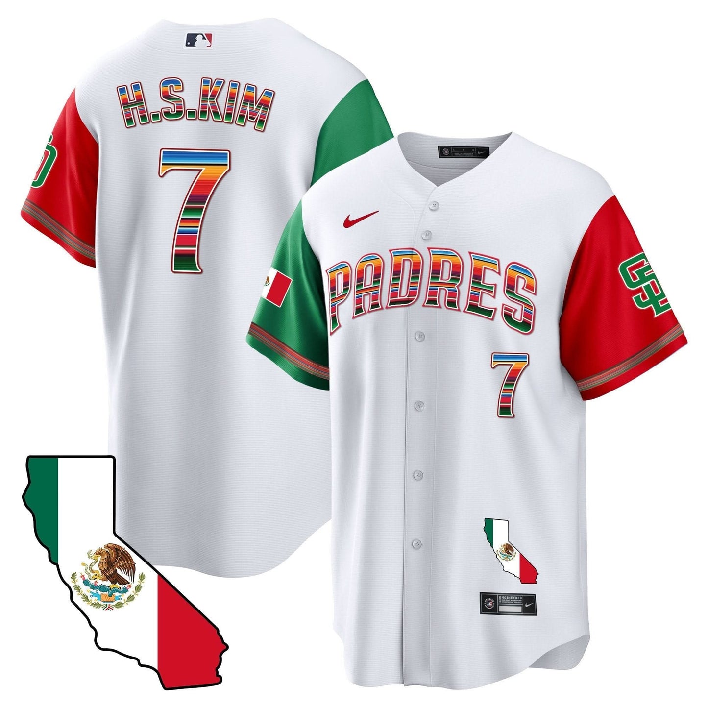 Padres California Map Cool Base Jersey - All Stitched