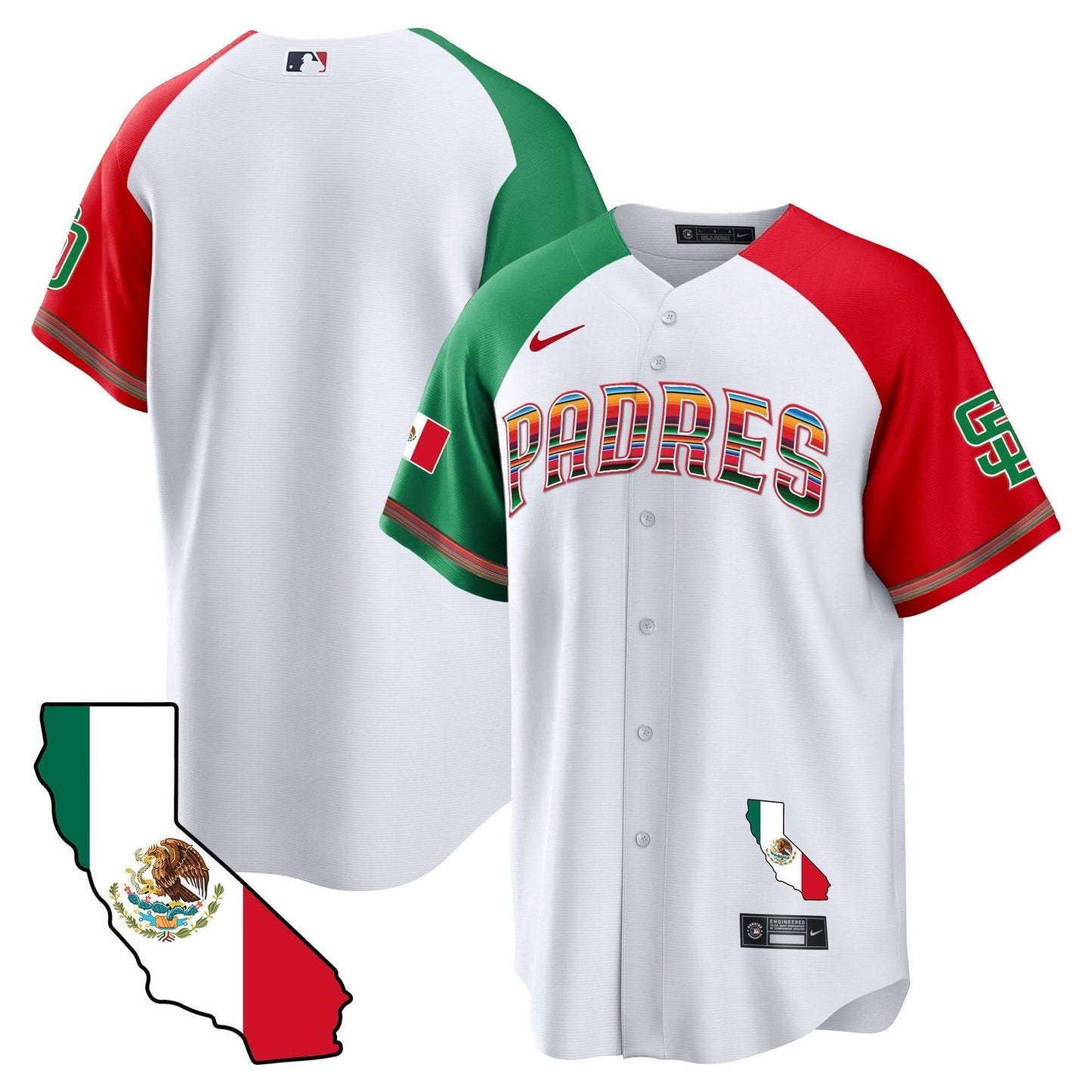 Padres California Map Cool Base Jersey - All Stitched