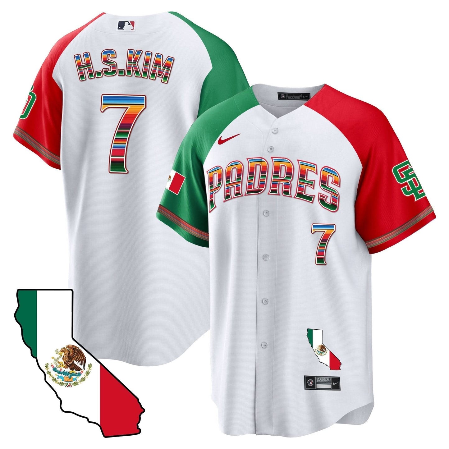 Padres California Map Cool Base Jersey - All Stitched