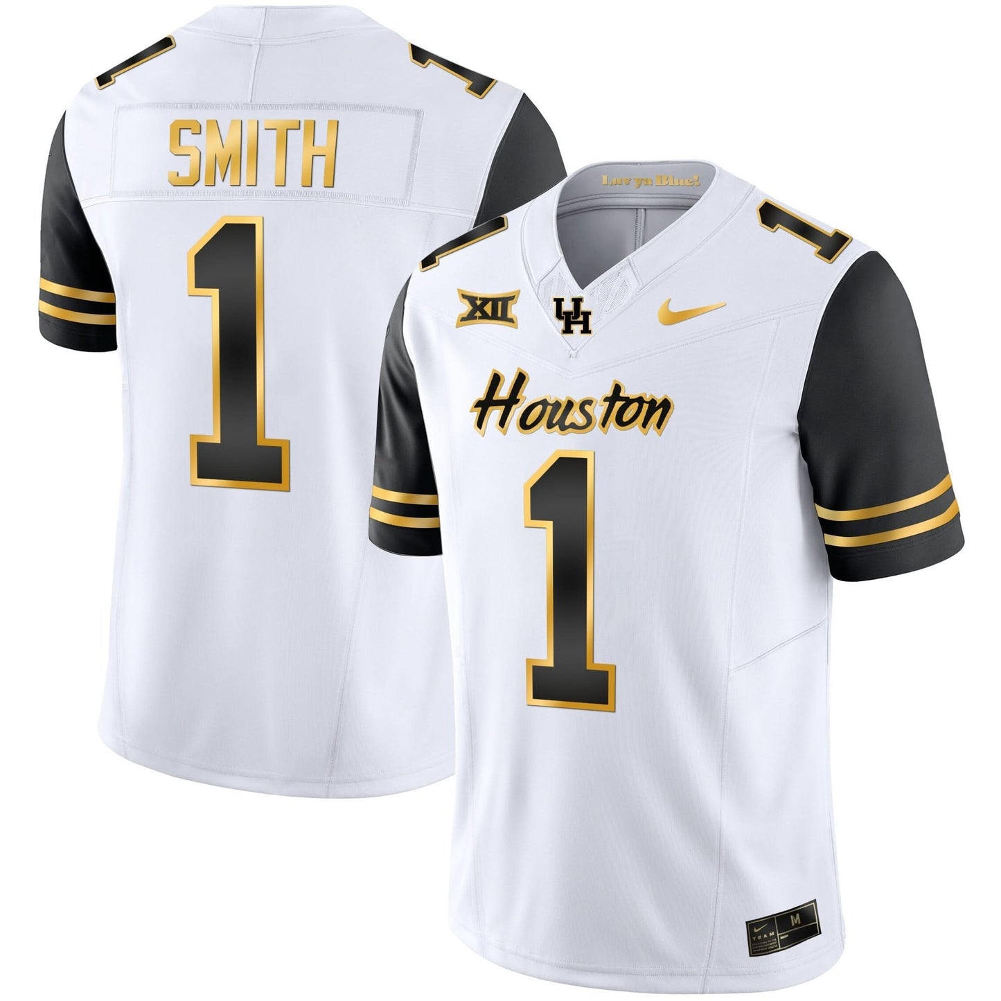 Houston Cougars 2023 Oilers Inspired Gold Jersey - All Stitched