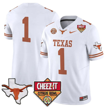TEX 2025 State Map & Citrus Bowl Patch Vapor Limited Jersey - All Stitched