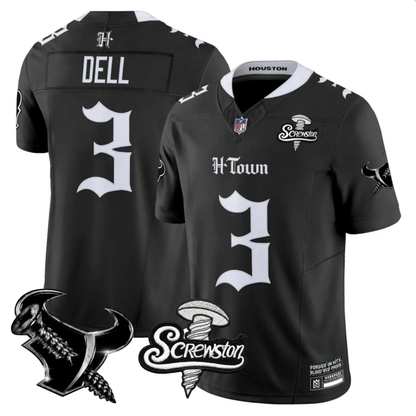 HOU 'Gothic Lone Star Shadows' DJ Screw Edition Vapor Limited Jersey - All Stitched