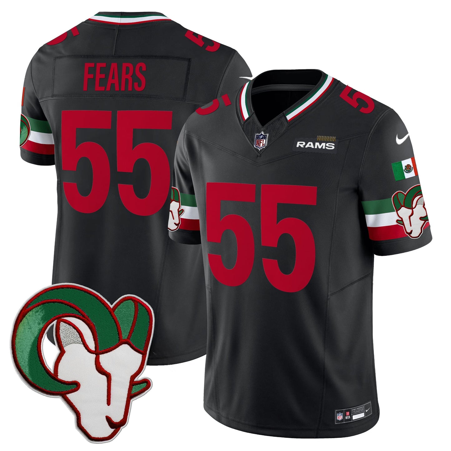 Los Angeles Rams Mexico Vapor Limited Jersey - All Stitched