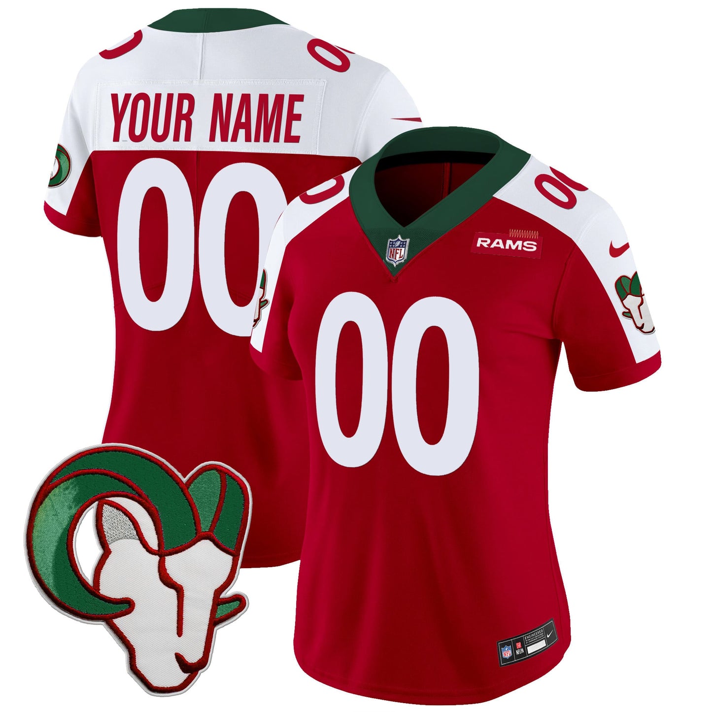 Los Angeles Rams Mexico Vapor Limited Custom Jersey - All Stitched