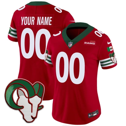 Los Angeles Rams Mexico Vapor Limited Custom Jersey - All Stitched