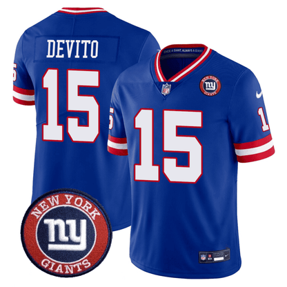 Giants Logo Patch Limited Jersey - All Stitched