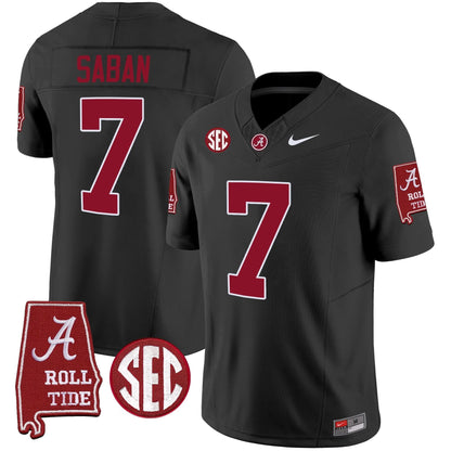 Nick Saban Alabama Crimson Tide #7 Champions Vapor Limited Jersey - All Stitched