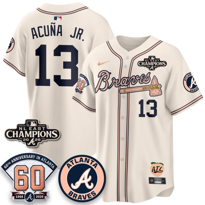 ATL 2026 NL East Champs Peach Edition - Stitched