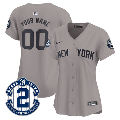 New York Yankees Derek Jeter Patch Vapor Premier Limited Custom Jersey - All Stitched