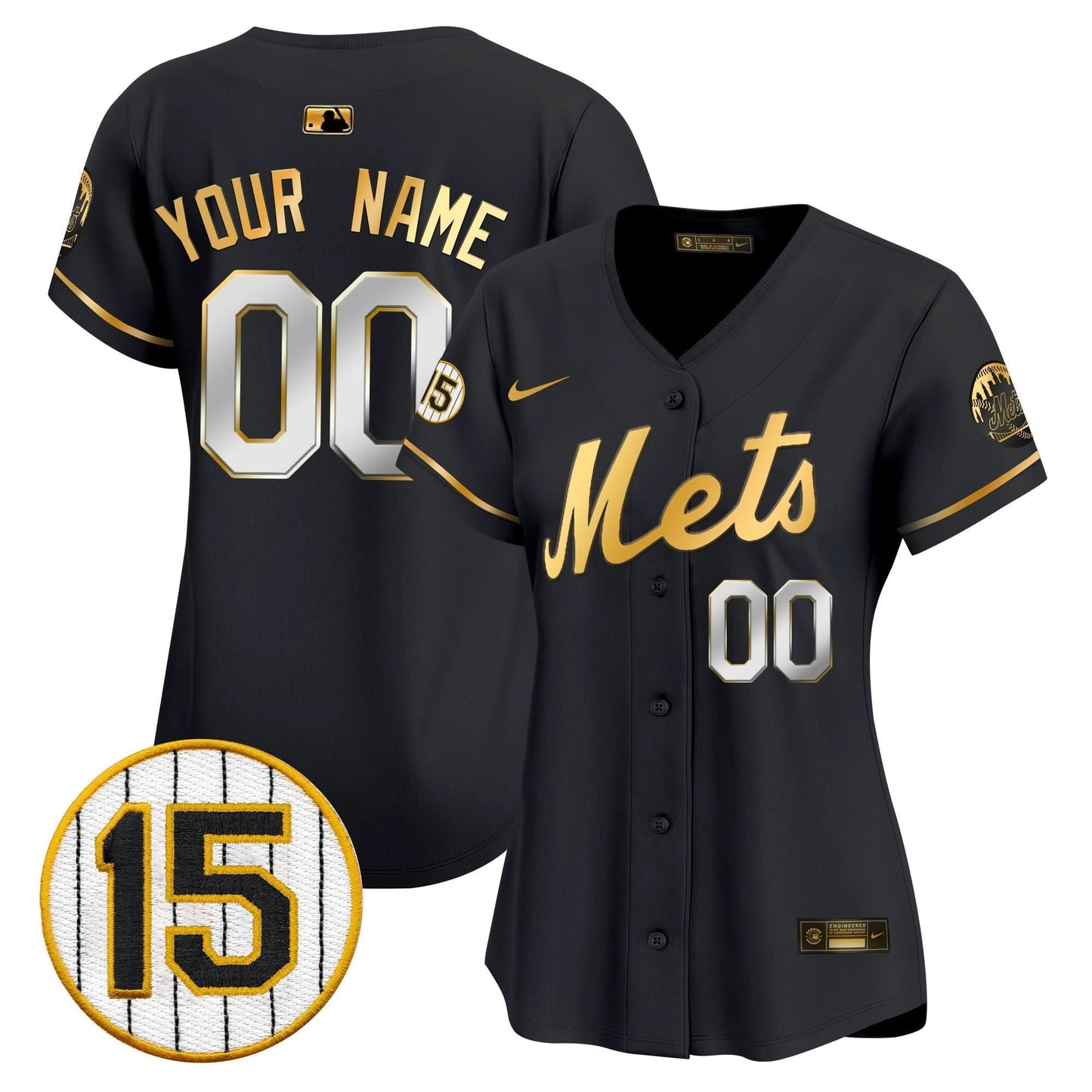 New York Mets Jerry Grote Patch Vapor Premier Limited Custom Jersey - All Stitched