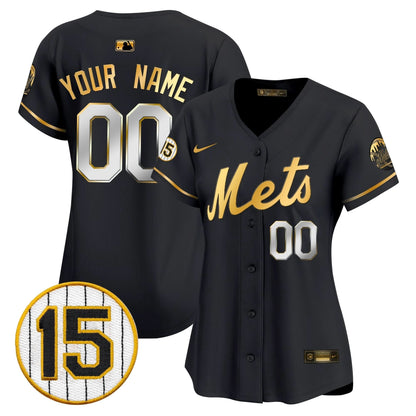 New York Mets Jerry Grote Patch Vapor Premier Limited Custom Jersey - All Stitched