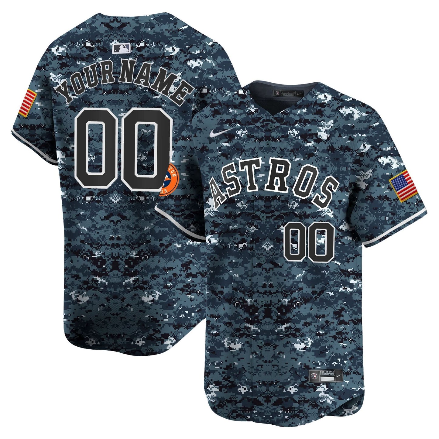 Houston Astros USMC Alternate Vapor Premier Limited Custom Jersey - All Stitched