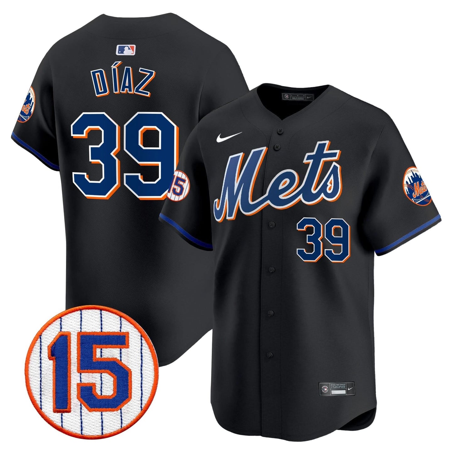 Men's New York Mets Jerry Grote Patch Vapor Premier Limited Jersey - All Stitched