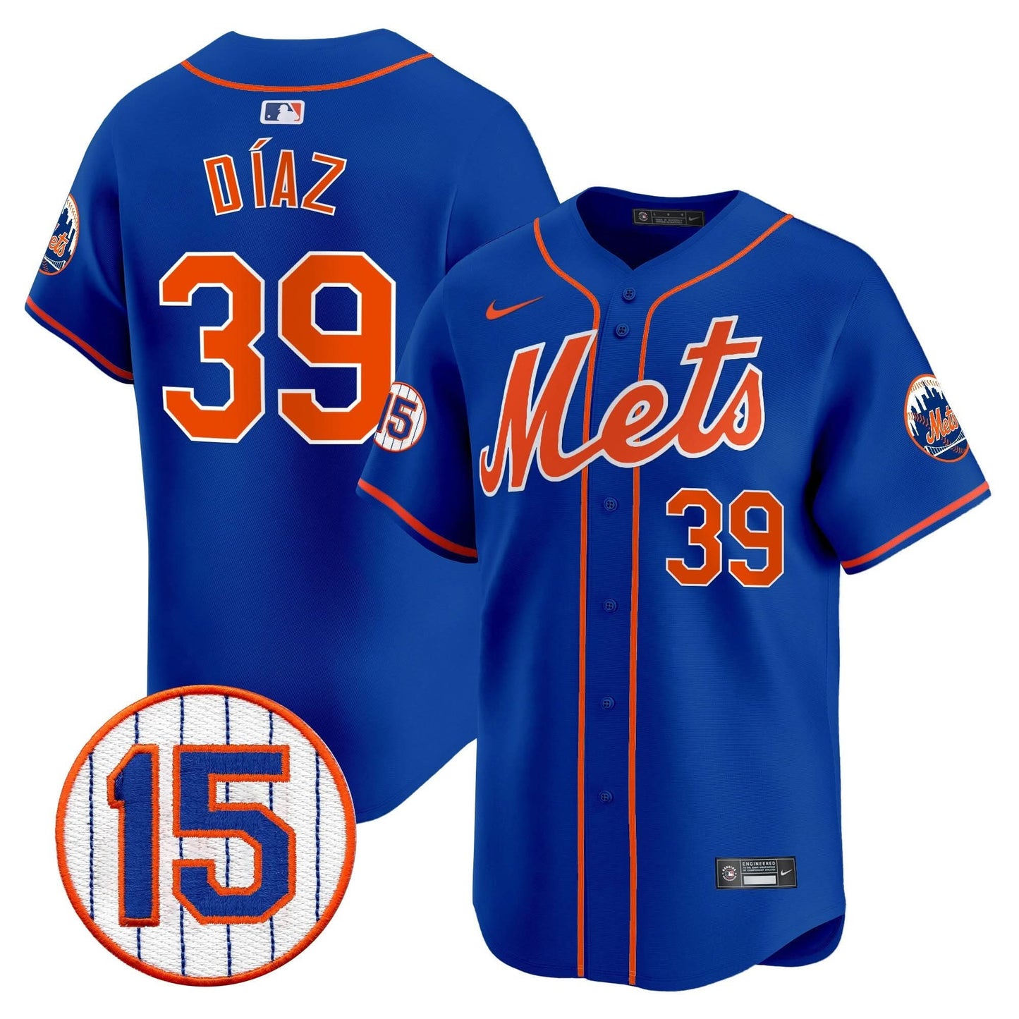 Men's New York Mets Jerry Grote Patch Vapor Premier Limited Jersey - All Stitched