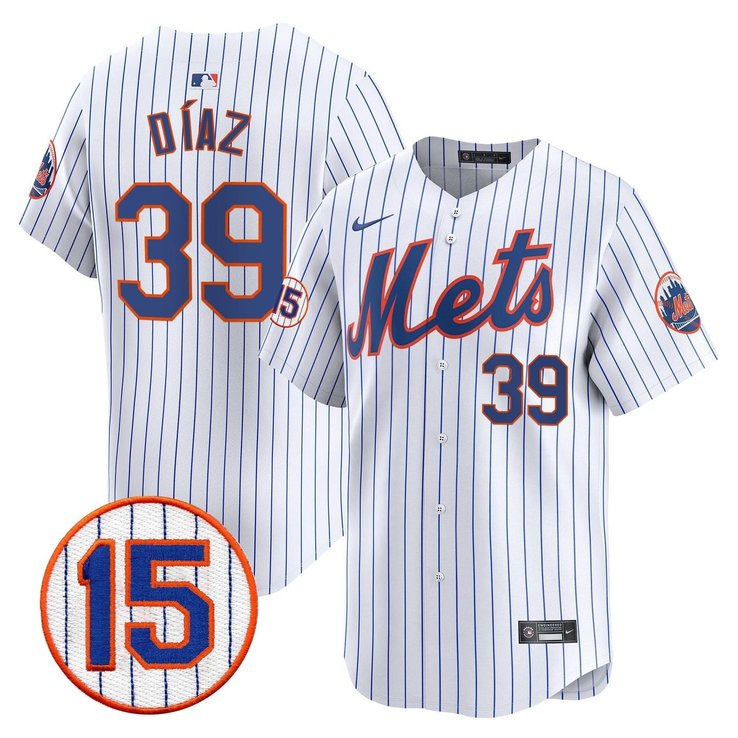 Men's New York Mets Jerry Grote Patch Vapor Premier Limited Jersey - All Stitched