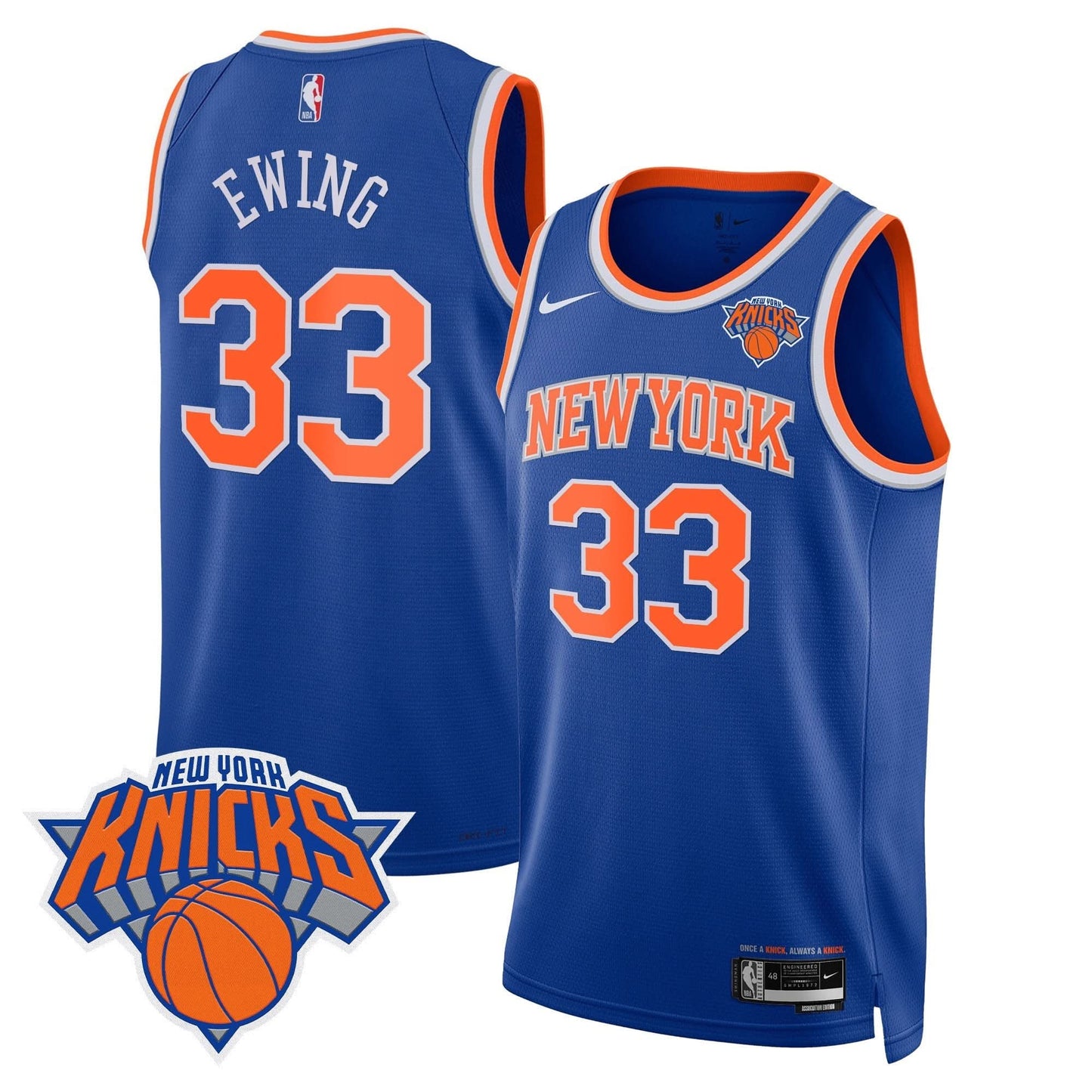 Men's New York Knicks Swingman Jersey V2 - All Stitched