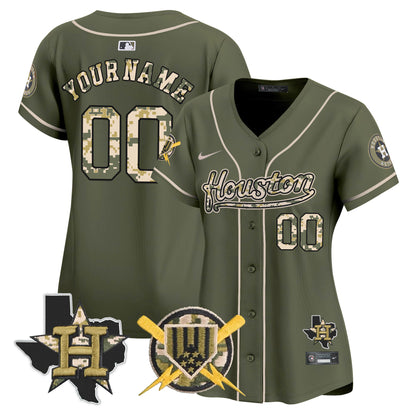 Houston Astros Armed Forces Day Vapor Premier Limited Custom Jersey - All Stitched V2
