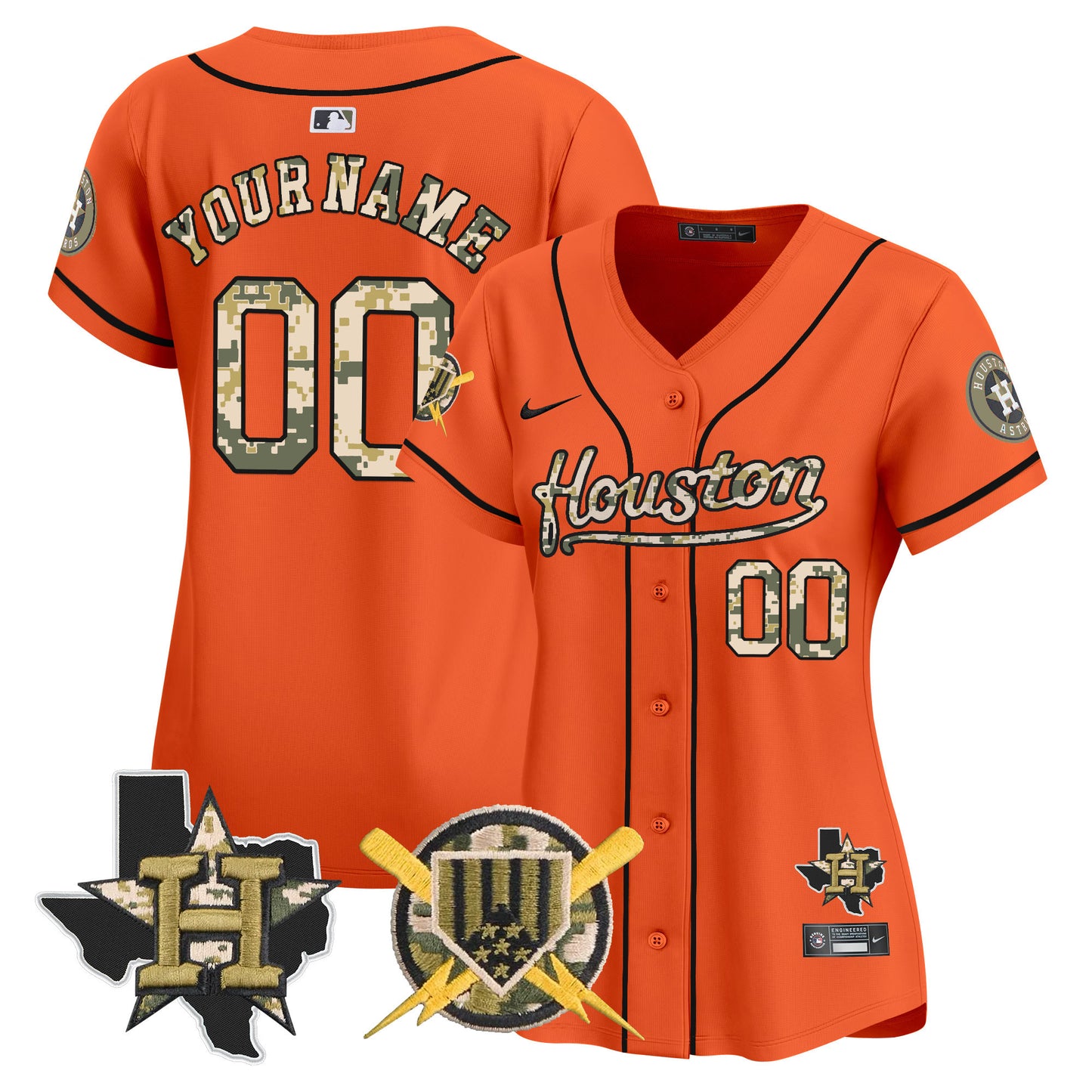 Houston Astros Armed Forces Day Vapor Premier Limited Custom Jersey - All Stitched V2