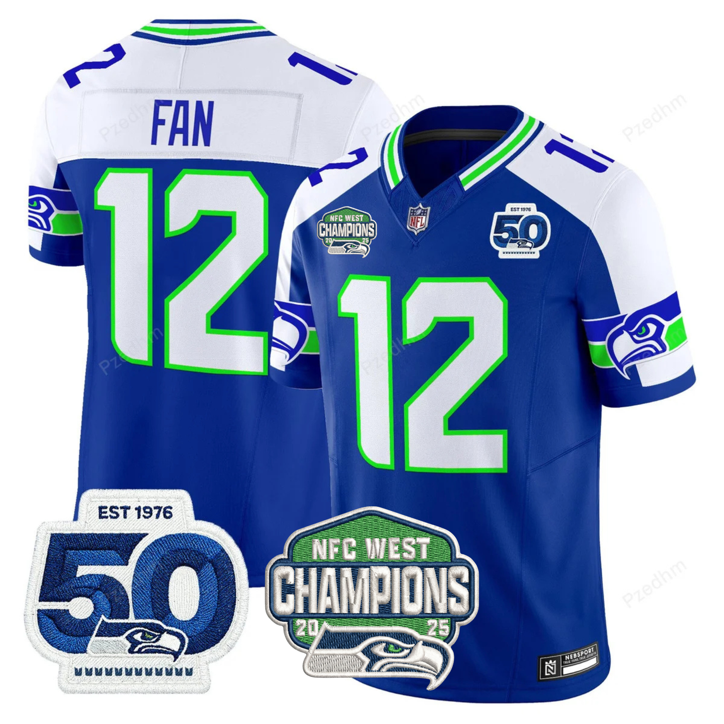 Seattle Seahawks NFC West Division Champions Vapor Limited Jersey V2 - All Stitched