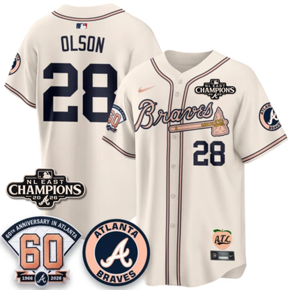 ATL 2026 NL East Champs Peach Edition - Stitched
