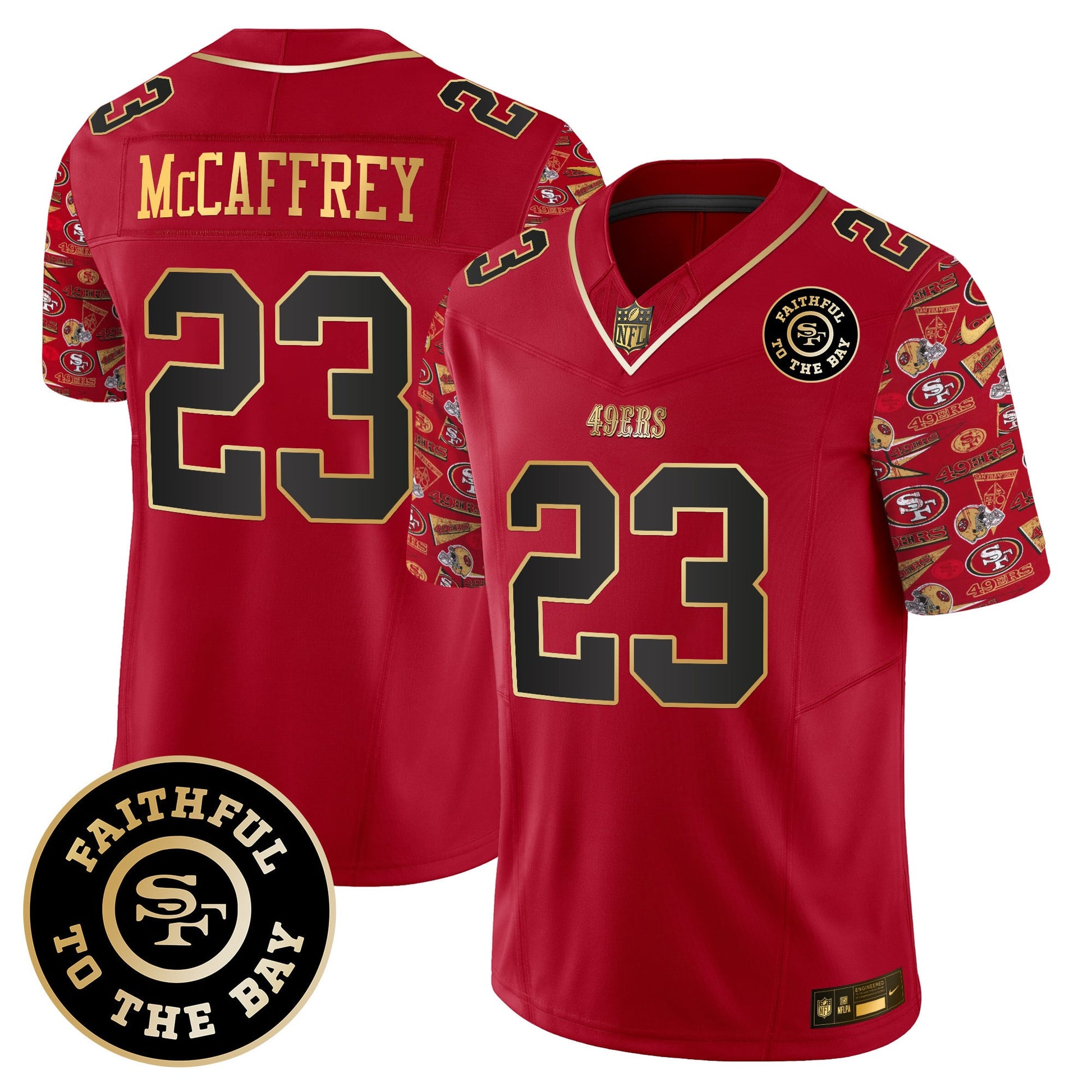 Men's 49ers Pattern Style Vapor Limited Jersey - All Stitched