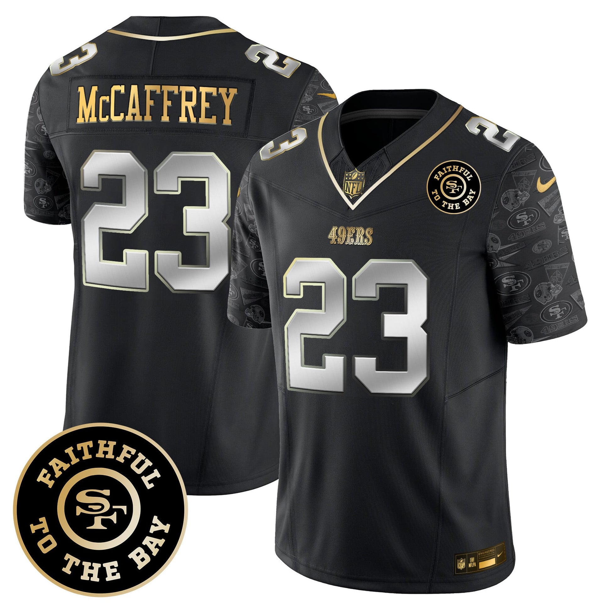 Men's 49ers Pattern Style Vapor Limited Jersey - All Stitched