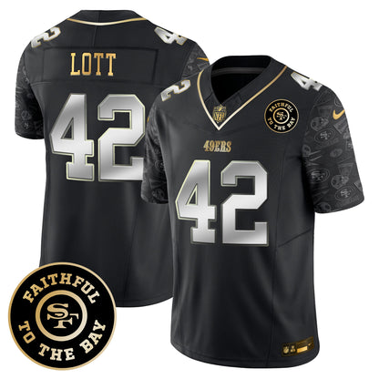 Men's 49ers Pattern Style Vapor Limited Jersey - All Stitched
