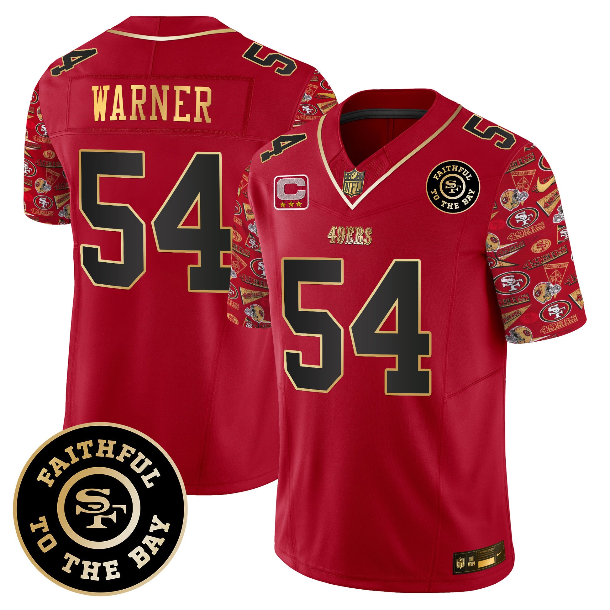 Men's 49ers Pattern Style Vapor Limited Jersey - All Stitched