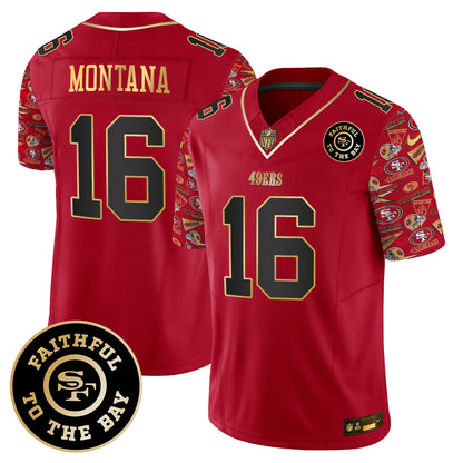 Men's 49ers Pattern Style Vapor Limited Jersey - All Stitched