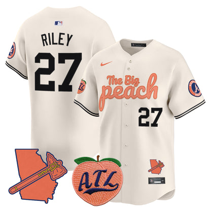 Atlanta Braves The Big Peach Vapor Premier Limited Jersey - All Stitched