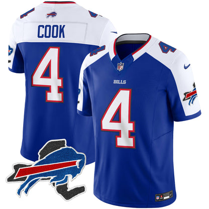 Men's Bills New York Patch Vapor Limited Jersey V2 - All Stitched