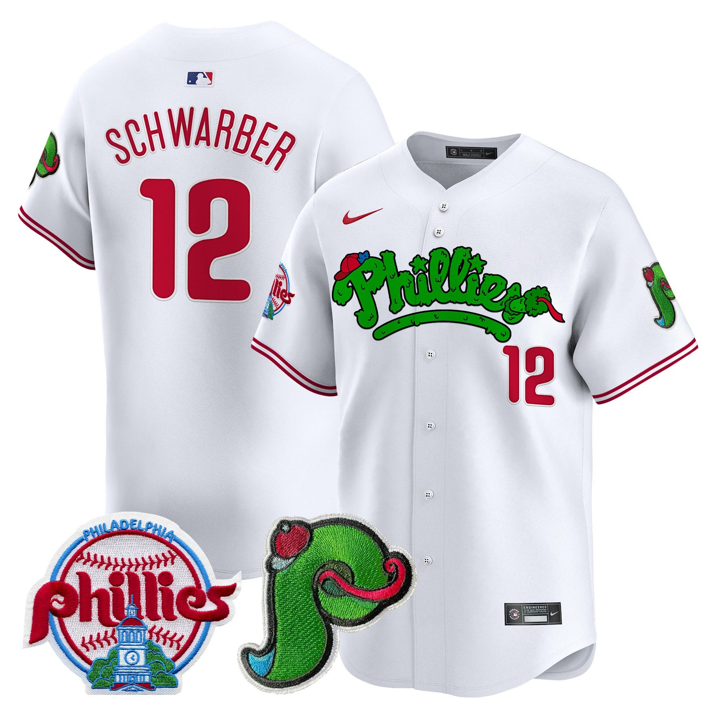 Men's Phillies Phanatic Patch Vapor Premier Limited Jersey V4 - All Stitched