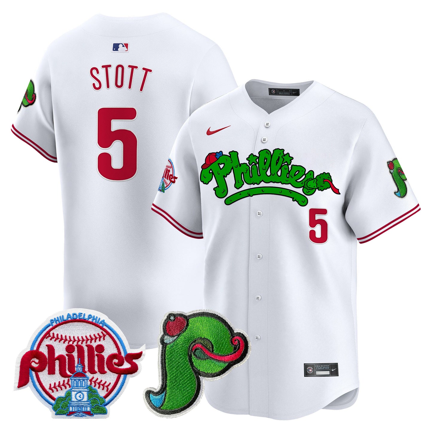 Men's Phillies Phanatic Patch Vapor Premier Limited Jersey V4 - All Stitched